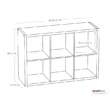 ClosetMaid 30-in H x 43.82-in W x 13.5-in D Black Wood Laminate 6 Cube Organizer