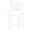 RiverRidge Ashland 27.44-in W x 64.88-in H x 7.81-in D Gray Over-the-Toilet Storage