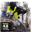RYOBI RY40590 40V HP Brushless 12 in. Top Handle Cordless Battery Chainsaw with 4.0 Battery and Charger