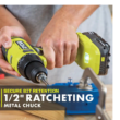 RYOBI PCL206K1 ONE+ 18V Cordless 1/2 in. Drill/Driver Kit with (1) 1.5 Ah Battery and Charger