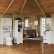 RiverRidge Ashland 27.44-in W x 64.88-in H x 7.81-in D White Over-the-Toilet Storage