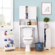 RiverRidge Ashland 27.44-in W x 64.88-in H x 7.81-in D White Over-the-Toilet Storage