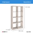 ClosetMaid 57.95-in H x 29.87-in W x 13.5-in D Bleached Walnut Wood Laminate 8 Cube Organizer