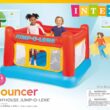 Intex Inflatable Jump-O-Lene Playhouse Trampoline Bounce House for Kids Ages 3-6 Pool Red/Yellow, 68-1/2" L x 68-1/2" W x 44" H