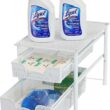 Simple Houseware Stackable 2 Tier Sliding Basket Organizer Drawer, White