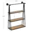 Kate and Laurel Rustic Brown/Black 23.25-in L x 8-in D Metal Tiered Shelf (3 Shelves)