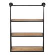 Kate and Laurel Rustic Brown/Black 23.25-in L x 8-in D Metal Tiered Shelf (3 Shelves)