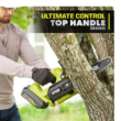 RYOBI RY40590 40V HP Brushless 12 in. Top Handle Cordless Battery Chainsaw with 4.0 Battery and Charger