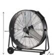 Utilitech 24-in 2-Speed Indoor Black Industrial Fan