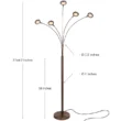 Brightech 74-in Oil Brushed Bronze Multi-head Floor Lamp