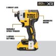 DEWALT DCF887D2 XR 20-volt Max Variable Speed Brushless Cordless Impact Driver (2-Batteries Included)