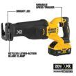DEWALT Reciprocating Saw DCS368W1 XR POWER DETECT 20-volt Max Variable Speed Brushless Cordless (Charger Included and Battery Included)