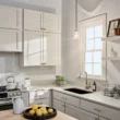 Kichler Winslow Brushed Nickel Modern/Contemporary Seeded Glass Cylinder Mini Pendant Light