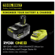 RYOBI P21014BTLVNM ONE+ HP 18V Brushless Whisper Series 130 MPH 450 CFM Cordless Battery Leaf Blower (Tool Only)