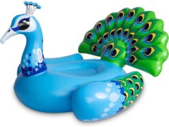 JOYIN Inflatable Peacock Pool Float, Fun Beach Floaties, Swim Party Toys, Pool Island, Summer Pool Raft Lounge for Adults & Kids