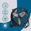 Utilitech 24-in 2-Speed Indoor Black Industrial Fan