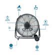 Utilitech 24-in 2-Speed Indoor Black Industrial Fan