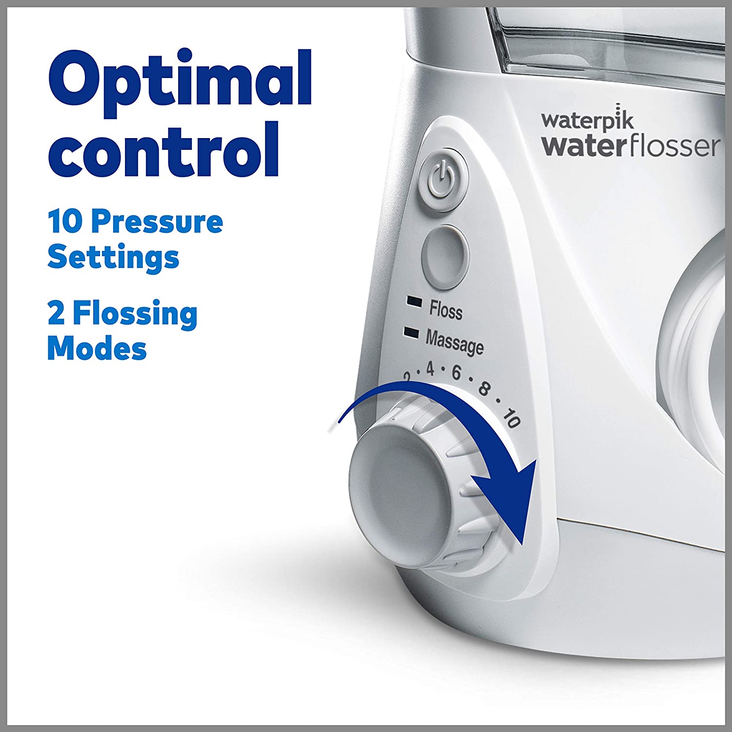 Waterpik Aquarius Water Flosser Professional For Teeth, Gums, Braces, Dental Care, Electric Power With 10 Settings, 7 Tips For Multiple Users And Needs, ADA Accepted, White WP-660 Waterpik Aquarius Water Flosser Professional For Teeth, Gums, Braces, Dental Care, Electric Power With 10 Settings, 7 Tips For Multiple Users And Needs, ADA Accepted, White WP-660 - Image 8