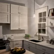 Kichler Winslow Brushed Nickel Modern/Contemporary Seeded Glass Cylinder Mini Pendant Light