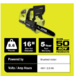 RYOBI RY40570 40V 10 in. Cordless Battery Chainsaw with 2.0 Ah Battery and Charger