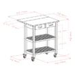 Winsome Wood Brown Wood Base with Wood Top Rolling Kitchen Cart (16.66-in x 28.27-in x 33.07-in)
