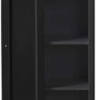 OSHOME and Office One Door Kitchen Black storage pantry