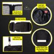 Meadowlark Premium Hammock Pet Car Seat Cover with Mesh Window, Black