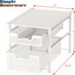 Simple Houseware Stackable 2 Tier Sliding Basket Organizer Drawer, White