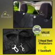 Meadowlark Premium Hammock Pet Car Seat Cover with Mesh Window, Black