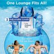 AQUA Zero Gravity Pool Chair Lounge, Inflatable Pool Chair, Adult Pool Float, Heavy Duty, Blue Fern
