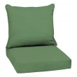 Arden Selections 2-Piece Moss Green Leala Deep Seat Patio Chair Cushion