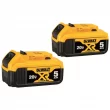 DEWALT DCB205-2 XR 20-Volt Max 2-Pack 5 Amp-Hour; 5 Amp-Hour Lithium Power Tool Battery Kit