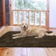 FurHaven Muddy Paws Towel & Shammy Dog Mat - Muddy Paws Absorbent Chenille Shammy Bath Towel and Food Mat Rug, Mud (Brown), Jumbo Plus
