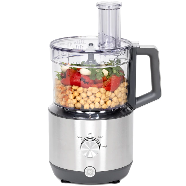 GE Food Processor | 12 Cup | Complete With 3 Feeding Tubes, Stainless Steel Mixing Blade & Shredding Disc | 3 Speed | Great for Shredded Cheese, Chicken & More | Kitchen Essentials | 550 Watts GE Food Processor | 12 Cup | Complete With 3 Feeding Tubes, Stainless Steel Mixing Blade & Shredding Disc | 3 Speed | Great for Shredded Cheese, Chicken & More | Kitchen Essentials | 550 Watts