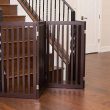 Internet's Best Traditional Pet Gate - 4 Panel - 36 Inch Tall Fence - Free Stand (Espresso)