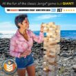 Jenga Giant JS7 (Stacks to Over 5 feet) Precision-Crafted, Premium Hardwood Game with Heavy-Duty Carry Bag (Authentic Jenga Brand Game)