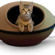 K&H PET PRODUCTS Thermo-Mod Dream Pod Heated Pet Bed 22 Inches Tan/Black