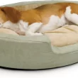 K&H Pet Products Thermo-Snuggly Sleeper Bolster Cat & Dog Bed, Sage