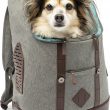 Kurgo Dog Carrier Backpack for Small Pets - Dogs & Cats | Cat | Hiking or Travel | Waterproof Bottom | K9 Ruck Sack (Heather Charcoal Grey)