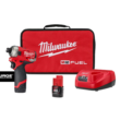 Milwaukee 2551-22 M12 FUEL SURGE 12V Lithium-Ion Brushless Cordless 1/4 in. Hex Impact Driver Compact Kit w/Two 2.0Ah Batteries, Bag