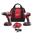 Milwaukee 2691-22 M18 18V Lithium-Ion Cordless Drill Driver/Impact Driver Combo Kit (2-Tool) W/ Two 1.5Ah Batteries, Charger Tool Bag