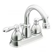 Moen  Caldwell Chrome 2-handle 4-in Centerset WaterSense Bathroom Sink Faucet with Drain