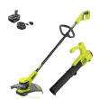 RYOBI P20151VNM ONE+ 18V Cordless Battery String Trimmer and Blower Combo Kit (2-Tools) with 4.0 Ah Battery and Charger