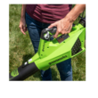Greenworks BL24L410 24-volt 450-CFM 110-MPH Brushless Handheld Cordless Electric Leaf Blower 4 Ah (Battery & Charger Included)