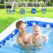 Inflatable Swimming Pool, 120" X 72" X 22" Kiddie Pool, amily Inflatable Lounge Pool for Kiddie, Kids, Adults, Infant, Toddlers, Easy Set Swimming Pool for Garden, Backyard, Outdoor Summer Water PartyInflatable Swimming Pool, 120" X 72" X 22" Kiddie Pool, amily Inflatable Lounge Pool for Kiddie, Kids, Adults, Infant, Toddlers, Easy Set Swimming Pool for Garden, Backyard, Outdoor Summer Water Party