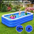 Inflatable Swimming Pool, 120" X 72" X 22" Kiddie Pool, amily Inflatable Lounge Pool for Kiddie, Kids, Adults, Infant, Toddlers, Easy Set Swimming Pool for Garden, Backyard, Outdoor Summer Water PartyInflatable Swimming Pool, 120" X 72" X 22" Kiddie Pool, amily Inflatable Lounge Pool for Kiddie, Kids, Adults, Infant, Toddlers, Easy Set Swimming Pool for Garden, Backyard, Outdoor Summer Water Party