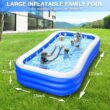 Inflatable Swimming Pool, 120" X 72" X 22" Kiddie Pool, amily Inflatable Lounge Pool for Kiddie, Kids, Adults, Infant, Toddlers, Easy Set Swimming Pool for Garden, Backyard, Outdoor Summer Water PartyInflatable Swimming Pool, 120" X 72" X 22" Kiddie Pool, amily Inflatable Lounge Pool for Kiddie, Kids, Adults, Infant, Toddlers, Easy Set Swimming Pool for Garden, Backyard, Outdoor Summer Water Party