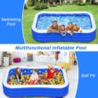 Inflatable Swimming Pool, 120" X 72" X 22" Kiddie Pool, amily Inflatable Lounge Pool for Kiddie, Kids, Adults, Infant, Toddlers, Easy Set Swimming Pool for Garden, Backyard, Outdoor Summer Water PartyInflatable Swimming Pool, 120" X 72" X 22" Kiddie Pool, amily Inflatable Lounge Pool for Kiddie, Kids, Adults, Infant, Toddlers, Easy Set Swimming Pool for Garden, Backyard, Outdoor Summer Water Party