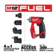 Milwaukee 2505-22-2460-20 M12 FUEL 12V Lithium-Ion Brushless Cordless 4-in-1 Installation 3/8 in. Drill Driver Kit with M12 Rotary Tool