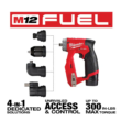 Milwaukee 2505-22-2457-20 M12 FUEL 12V Lithium-Ion Brushless Cordless 4-in-1 Installation 3/8 in. Drill Driver Kit W/ M12 3/8 in. Ratchet